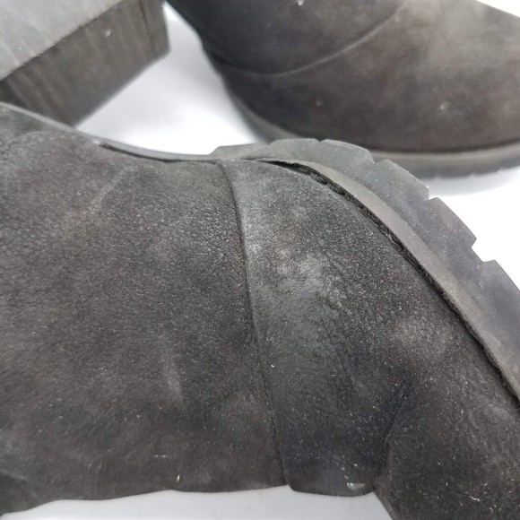 Clarks Womens 7.5 Mission Zelle Side Zip Ankle Boots Heel Booties Black 64521 - Picture 7 of 10